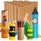 24 Pack Brown Cardboard Tubes for Crafts, Empty Paper Towel Rolls for DIY Projects, Classrooms (1.7x8 in)